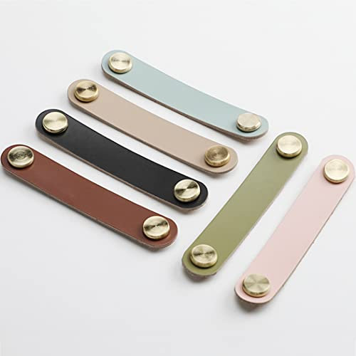 Fitting store Ledergriffe Möbel - 13,9cm x 2,5cm - Schubladenknöpfe Mit Schraube Leder Schrankgriffe Möbelgriffe für Küchen