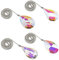 eMagTech 4Pcs Pull Chain Extension Connector Pull Cord Light Bathroom Chain Extension from Artificial Crystal for Ceiling Fans Bedroom Lamps