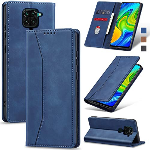 Jasonyu Handyhülle für Xiaomi Redmi Note 9 Hülle Leder Flip Klappbare Stoßfeste Magnetische [Premium PU Leder] [Standfunktion] [Kartenfächern] Schutzhülle Klapphülle für Xiaomi Redmi Note 9