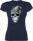 Shirt Damen - Kompatibel Oktoberfest - Totenkopf mit Filzhut - L - Navy Blau - trachtenshirts trachtenshirt bayrische Skull Funshirts für Frauen trachtentshirt Trachten t Shirts bayrisch bayernhut