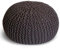 casamia Pouf Ø 55 o. 45 cm Strickhocker Sitzpouf Bodenkissen für Innen Indoor Größe ø 45 cm, Farbe braun