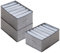3 Pack Wardrobe Storage Organiser for Jeans, Extra Large Storage Box Foldable Clothes Drawer Storage Closet Organisers For Jeans Pants T-Shirts Trousers Leggings Sweaters, 6 Grids, Grey