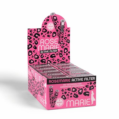 MARIE® ROSEMARIE Active Filter 34 x 10 Kartons | Rosa Aktivkohlefilter 6mm aus Keramik | 340 Active Filtern
