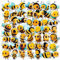 Bric Dodo 50 Stück Kleine Bienen Aufkleber Auto Laptop Telefon Gitarre Skateboard Motorrad Fahrrad Bienen Stickers Set Vinyl Wasserdicht Aesthetic Aufkleber für Jugendliche Kinder Erwachsene