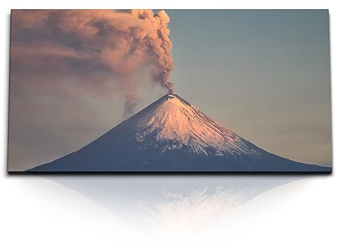 Paul Sinus Kunstdruck Bilder 120x60cm Kamtschatka Vulkan Vulkaneruption Vulkanausbruch