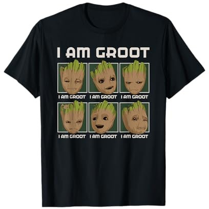 Marvel I Am Groot Guardians of the Galaxy Moods of Groot T-Shirt