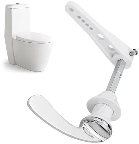 1pcs Universal Toilet Handles Flush Lever,Chrome Plated Replacement Toilet Tank HandleAlloy Split Toilet Handle,Victorian Style Toilet Handle,Toilet Flush Handle for Toilet WC Cistern Tank(Silver)