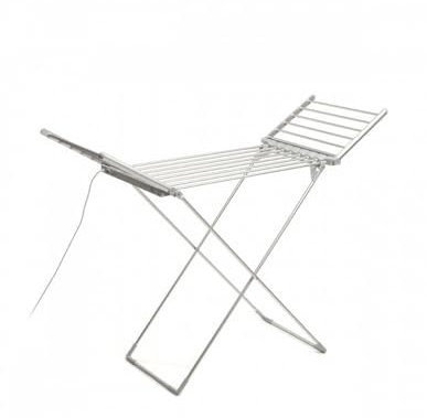 Séchoir à Linge chauffant - Etendoir à Linge Pliable - Séchoir à Linge Électrique pour un Séchage Rapide des Vetements - Corde à Linge 20 barres - Etendoir Chauffant Pliable 230 Watts - Aluminium