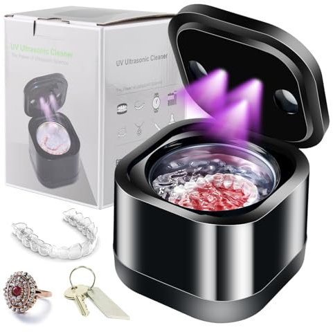 Nettoyeur à ultrasons U-V pour prothèses dentaires, protège-dents, aligneur, têtes de brosse à dents, machine de nettoyage à ultrasons pour tous les appareils dentaires, bijoux