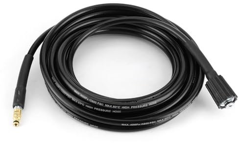 Manguera de Lavado Automático de 40MPa/5800PSI, Tubo de Goma para Limpieza de Agua a Alta Presión para Karcher K2 K3 K4 K5, Duradero, Resistente a Torceduras y Abrasión (8 Metros)