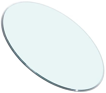 JHAISMAO Verre Rond Plateau De Table 100/110/120CM Transparent Verre Trempé Plateau De Table 9 Mm D'épaisseur Poli Plat Robuste Plateau De Table(Size:120cm)
