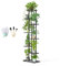 8 Tier Metal Black Plant Stand Indoor Outdoor with Gardening Tools and Gloves, 141cm Large Plant Shelf Multiple Flower Stand Pot Holder, Storage Corner Shelf for Garden Patio Living Room Balcony