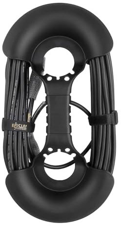 Clef Audio Labs Premium 100ft XLR Male to Female Cable - Balanced, Shielded, 22AWG Oxygen-Free Copper, Black Zinc Alloy Shell, Gold Plated Connectors, with Cord Caddy for Easy Storage and Transport