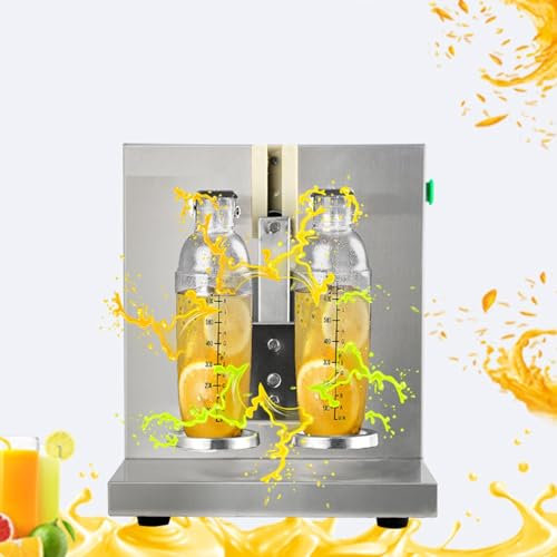 SCHYWL Máquina automática de coctelera de té con Leche Máquina agitadora de té con Leche eléctrica de Doble Cabezal de 360 ° Mezclador de Bebidas de 350 ml-700 ml para té de Burbujas Boba Jugo