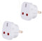 Double Dragon UK to US & Australia Travel Adapter | 3-Pin to 2-Pin Plug Converter with Swivel Pins | Works in USA, Canada, Japan, Thailand, Australia, New Zealand, China & More | 100V-240V | 2-Pack