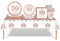 Rose Gold 30th Birthday Decorations - Tableware Set for Her with Tablecloth, Paper Plates, Napkins, Serviettes, and Cups