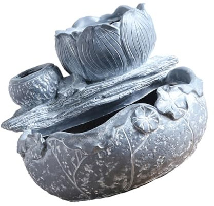 INOOMP Pot De Fleurs Résine Design Lotus Décoration De Bureau Unique Et Durable pour Plantes Intérieur Et Extérieur