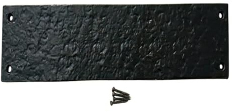 SCORPIO HARDWARE Black Antique CAST Iron Heavy Large Letter Postal Plate I Door Finger Push Plate (Finger Plate)
