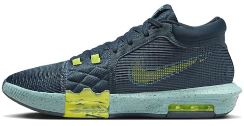 Nike Herren Lebron Witness VIII 8 Basketballschuhe Farbe: Dunkelblau/Grün (402); Größe: EUR 46 | US 12 | UK 11