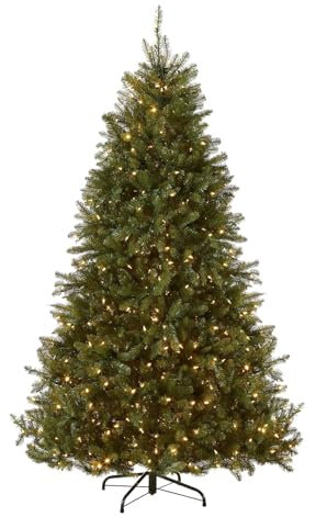 CMYAOYC Árbol de Navidad Preiluminado, Árboles de Navidad Artificiales con Puntas de Ramas de PE y PVC, 120/150/180/210/240/300 cm, Decoración Navideña para el Hogar y la Oficina(6ft/180 x 100 cm)