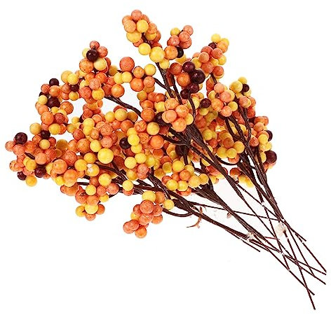 MERRYHAPY pour Sapin De Noël 12 Pièces Tiges De Baies Branches De Baies Décoratives Fausses Baies Tiges De Baies Artificielles Décorations De