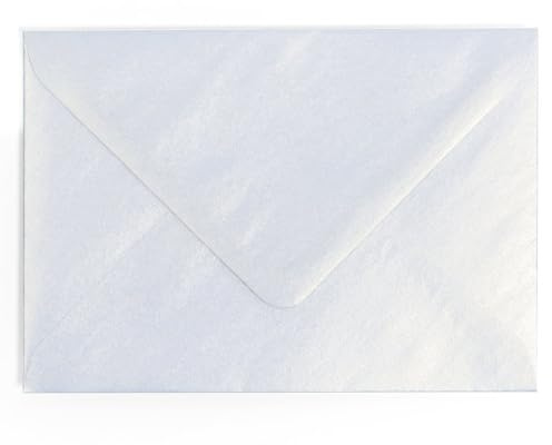 Kuvertwelt DIN C6 Briefumschläge 162 x 114 mm, Nassklebung, Perlmutt | Hochwertige Papierumschläge mit Nassklebung im 25er-Pack für Zuhause, Büro, Hochzeiten, Geburtstage und Grußkarten.