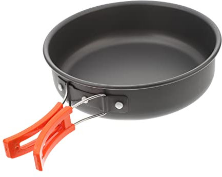 KOMBIUDA Camping Pfanne Herd Bratpfanne Geschirr Kochen Wanderkocher Tragbarer Campingkocher Braten Campingkocher Gas Tragbar Grill Festbrennstoff-campingkocher Im Freien Aluminiumlegierung