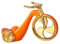 Sharplace Porte-Bouteille de vin décorative Créatif Affichage de vélo en Forme de boute, Or Orange