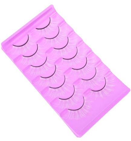 DRESSOOS 7paires Cils Blancs Naturels Faux Cils Longs Courts Maquillage Cosplay Femmes