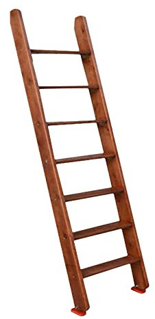 WLCGYD Wood Bunk Ladder, Rv Campervan Travel Trailer Top Bunk Bed Ladder for High Beds 4 5 6 Ft, Dorm Apartment Loft Bed Step Ladder for Kids Adults Climbing(B,4 step 1.25m/49.2in/4.1ft)