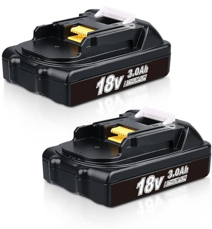 2 Stück BL1830B 3,0 Ah Li-ion Ersatzakku für Makita 18V Akku kompatibel mit Makita Akku 18V BL1860B BL1850B BL1840 BL1845 BL1830 BL1815 194205-3 LXT-400