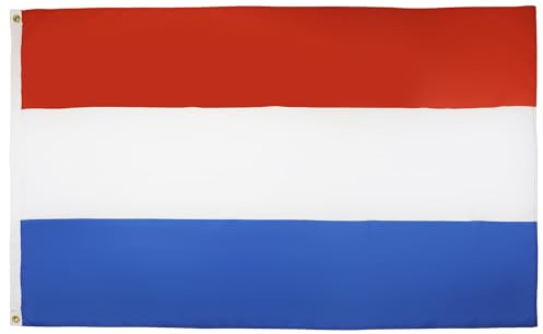 AZ FLAG Lot de 5 Drapeaux Pays-Bas 90x60 cm Polyester 100D 2 Œillets | Usage intérieur et extérieur Drapeau décoratif hollandais Nederland coutures doubles et bords renforcés