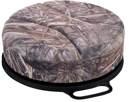 Presentastic 5 Gallon Bucket Seat with 3 Thick Seat Foam Cushion, 360°Swivel Bucket Lid Seat, Waterproof & Silent Bucket Seats for Dove Duck Hunting, Ice Fishing, Baseball, Gardening