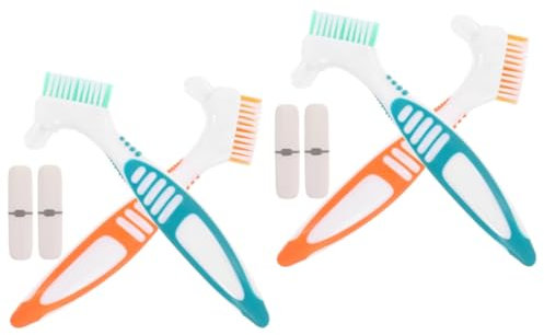 minkissy 4 Sätze Zahnbürsten Set Teiliges Set mit Praktischem Zahnputzbecher Zahnbürsten und Hygienischer Aufbewahrung für Unterwegs