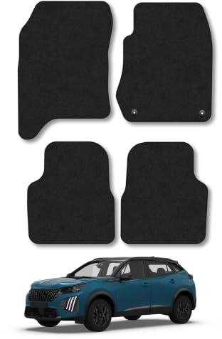 Peugeot 2008 (2023+) [Mild Hybrid] Carpet Car Mats | Black Edge Trim Tailored Fit Floor Mats Full Coverage Protection Accessories Easy Clean Anti Slip Made in the UK