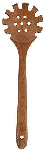 SOLUSTRE 1 Stück Holz Nudelheber Nudel Sieb Küchenutensil aus Buchenholz zum Abgießen von Nudeln Lebensmittelecht und Leicht zu Reinigen für Suppen und Pasta