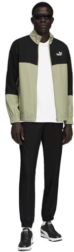 PUMA Herren Gewebter Colourblock Trainingsanzug XL, Lux Army Green