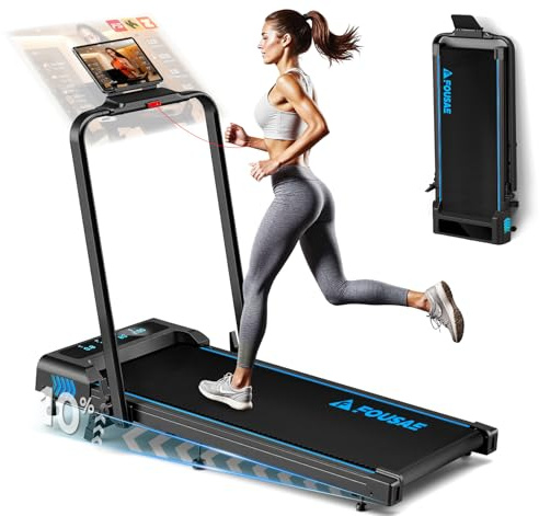 Laufband für Zuhause, 5 in 1 Walking Pad, 12km/h Klappbar Laufband mit 9% Steigung, 2.75HP bürstenlosem Motor Walking Machine mit LED-Anzeige, App-Kompatibilität, 12 Programmen, Doppeloperation