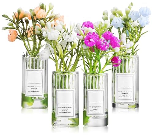 Puppenhausblumen 4 Stück Kunststoff Weihnachten Mottoparty Miniaturvase