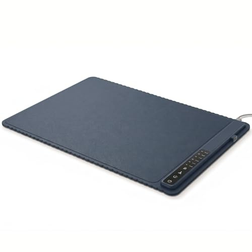 Electric Food Warming Mat 24 Inch Large Silicone Heated Table Mat with Adjustable Temperature Control, Foldable Portable Food Warmer for Dining Table Kitchen (Dark Grey)