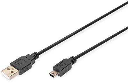 Digitus AK300130010S IONE Cavo di connessione USB 2.0, tipo A - mini B (5pin), Maschio/Maschio conforme a USB 2.0, nero