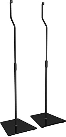 AVF EAK85B-A Speaker Floor Stands, Black Glass Base (Set of 2), Black
