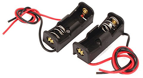 sourcingmap Spring Loaded 1x 23A/12V N Model Battery Case Open Storage Holder Black 2 Pcs