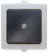 Kopp Nautic Taster, beleuchtbar, Aufputz Feuchtraum, 250V (10A), IP 44, grau, 566356003