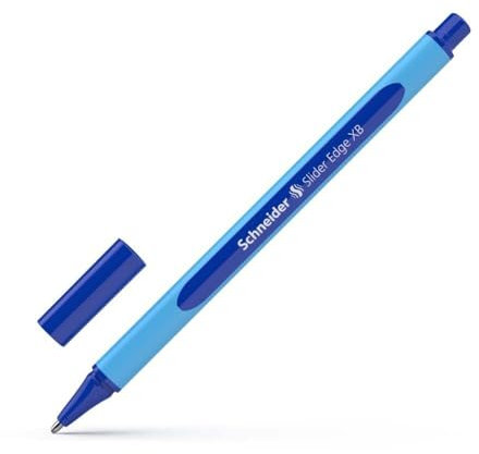 Schneider Schreibgeräte Kugelschreiber Slider Edge, Kappenmodell, XB, violett, Schaftfarbe: cyan-violett, 1 Packung mit 10 Einheiten