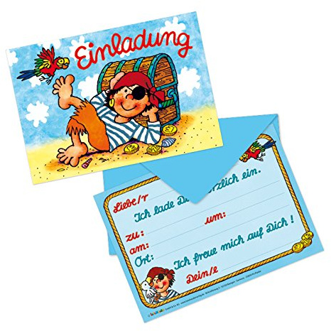Lutz Mauder Lutz mauder25820 Pirat Pit Planke Einladung Karten Set