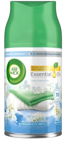 Air Wick Freshmatic Max Refill Crisp Linen and Lilac 250 ml (Pack of Four)