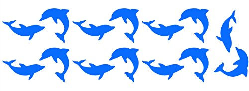 Dolphins x14 Vinyl Stickers Kitchen Bathroom Bedroom Tile Wall Door Glass Cupboard Decals