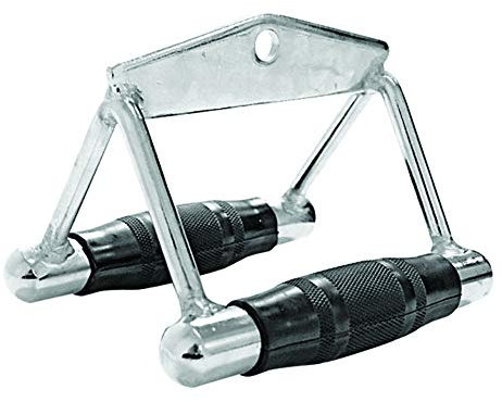BodyRip Seated Row Chinning Bar with Rubber Handles Multi Gym Cable Crossover Machine Power Cage Attachments, Silver