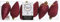 Christbaumschmuck Zapfen Kunststoff 8 x 4,5 cm 6 Stück Anhänger Bordeaux weinrot